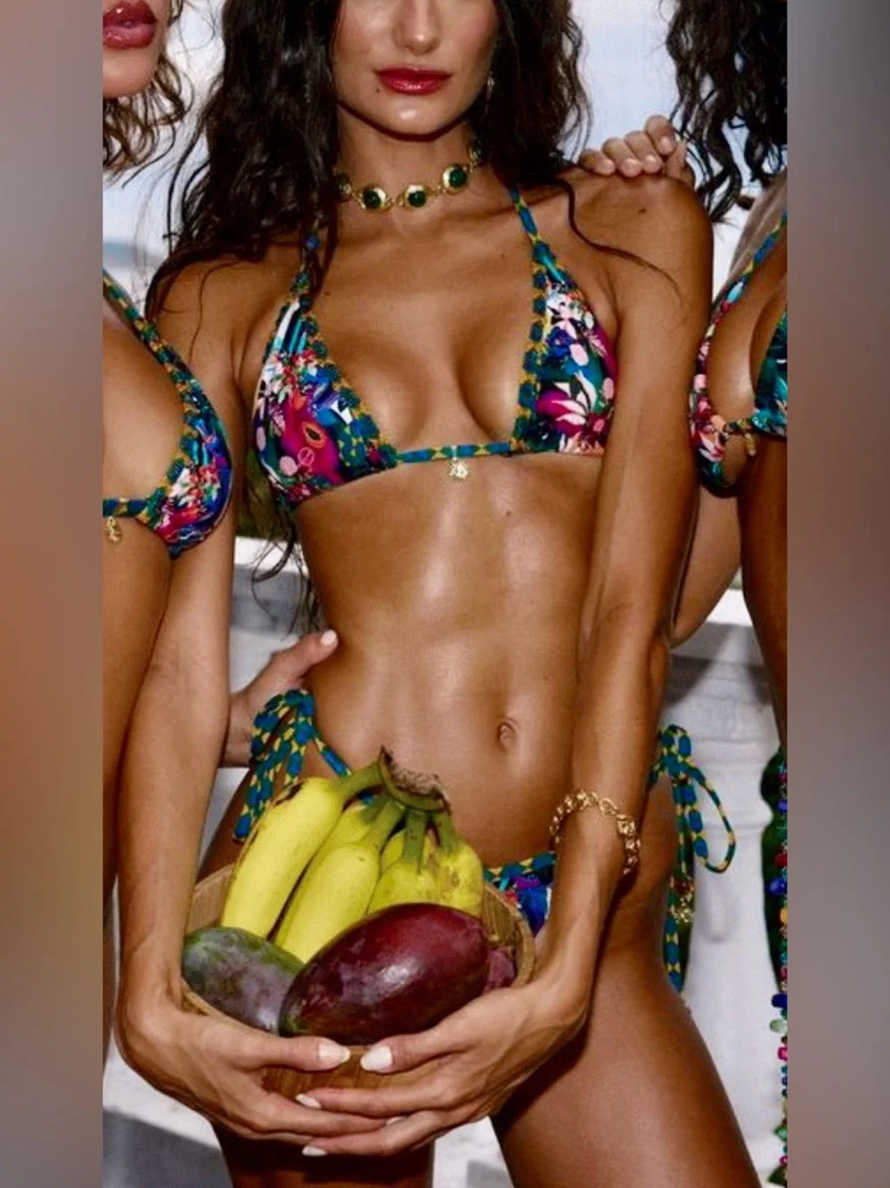 Bydee Tropicalia 3-piece Bikini + Sarong SET, medium, new without tags!